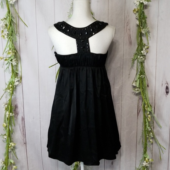 Laundry sz 2 Black Beaded Dress Aline Cocktail - Picture 5 of 8